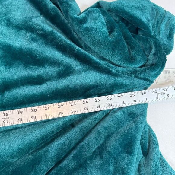 Catherine's Fleece Jacket Womens 3X Green Full Zip New Fuzzy Mock Neck - Picture 5 of 8